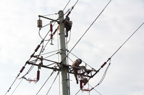國網霞浦供電公司加裝線路避雷器，保障兩節(jié)期間電網可靠性