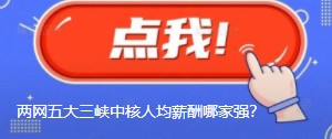 國(guó)網(wǎng)南網(wǎng)華能大唐國(guó)家能源三峽中核人均薪酬哪家強(qiáng)？